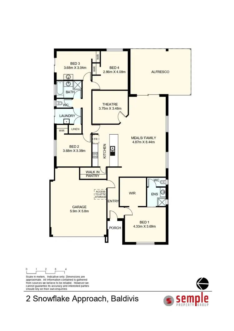 Floorplan of Homely house listing, 2 Snowflake Approach, Baldivis WA 6171
