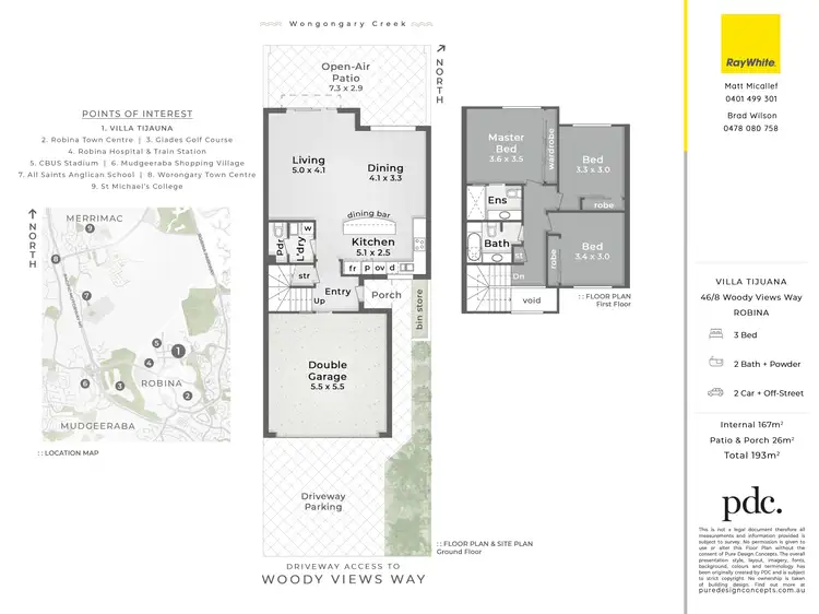 Floorplan of Homely townhouse listing, 46/8 Woody Views Way, Robina QLD 4226