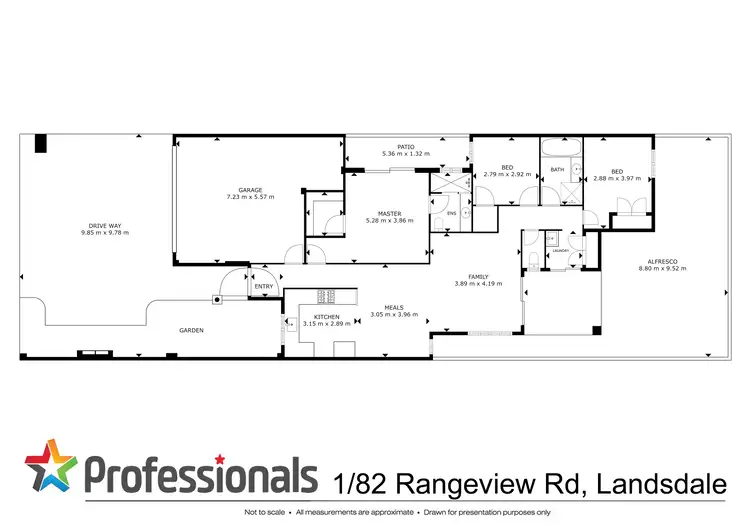 Floorplan of Homely villa listing, 1/82 Rangeview Rd, Landsdale WA 6065