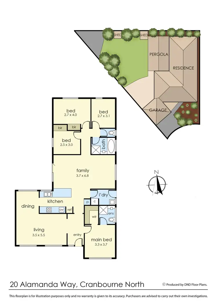 Floorplan of Homely house listing, 20 Alamanda Way, Cranbourne North VIC 3977