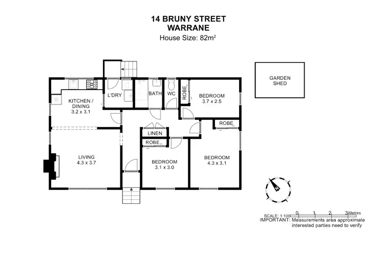 Floorplan of Homely house listing, 14 Bruny Street, Warrane TAS 7018