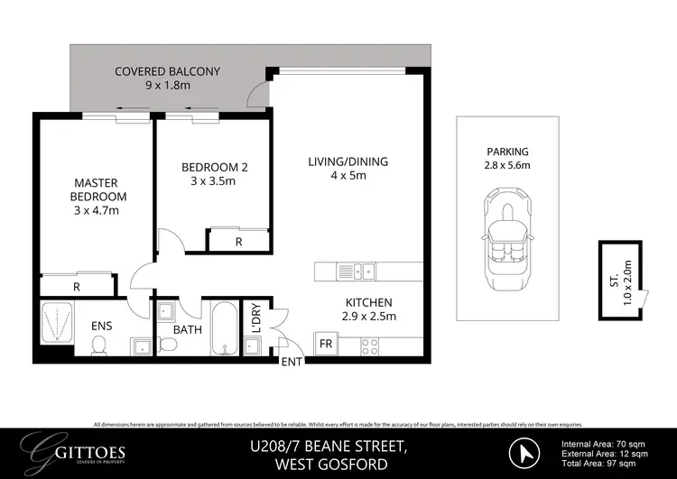 Floorplan of Homely apartment listing, 208/7-9 Beane Street West, Gosford NSW 2250