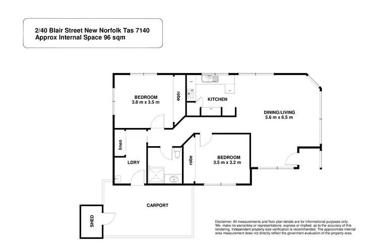 Floorplan of Homely unit listing, 2/40 Blair Street, New Norfolk TAS 7140