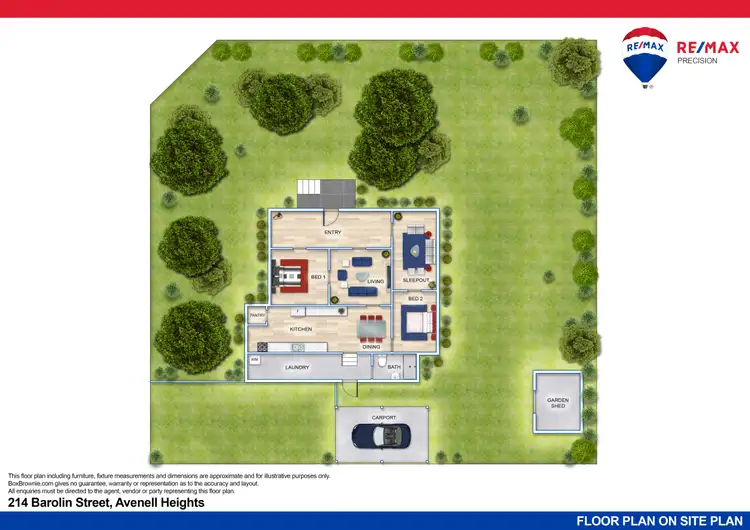 Floorplan of Homely house listing, 214 Barolin Street, Avenell Heights QLD 4670