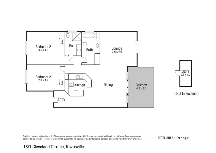 Floorplan of Homely apartment listing, 18/18 The Strand, North Ward QLD 4810