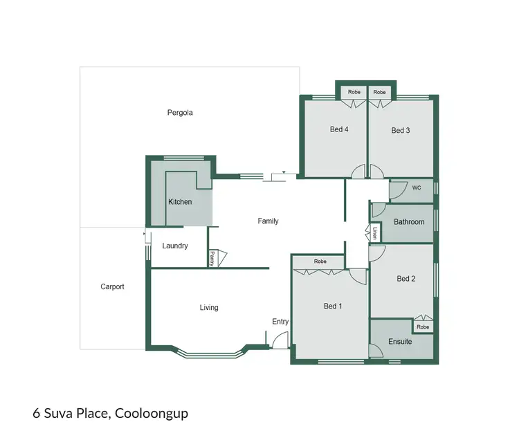 Floorplan of Homely house listing, 6 Suva Place, Cooloongup WA 6168