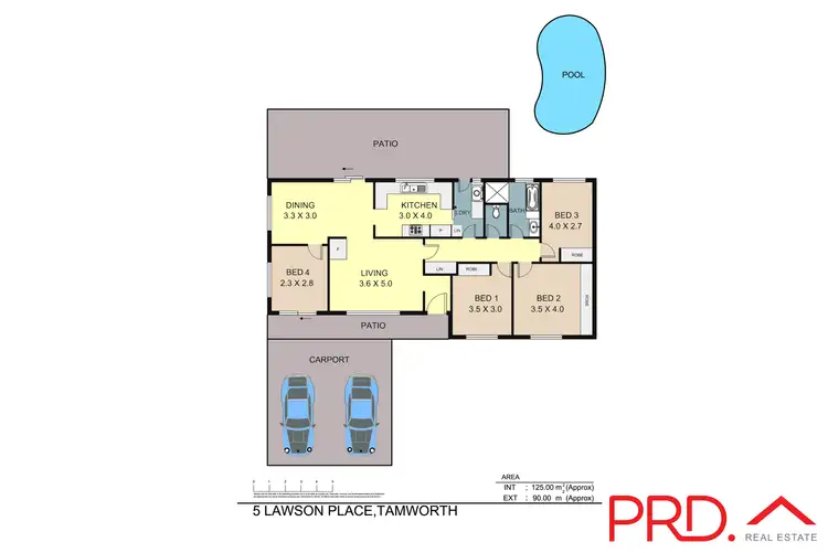 Floorplan of Homely house listing, 5 Lawson Place, Tamworth NSW 2340