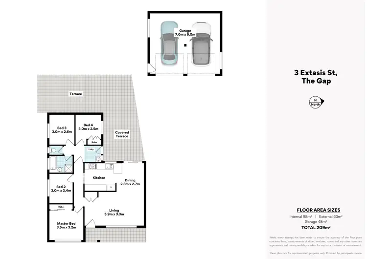 Floorplan of Homely house listing, 3 Extasis Street, The Gap QLD 4061