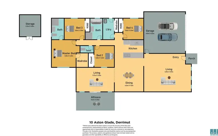 Floorplan of Homely house listing, 10 Aston Glade, Derrimut VIC 3026
