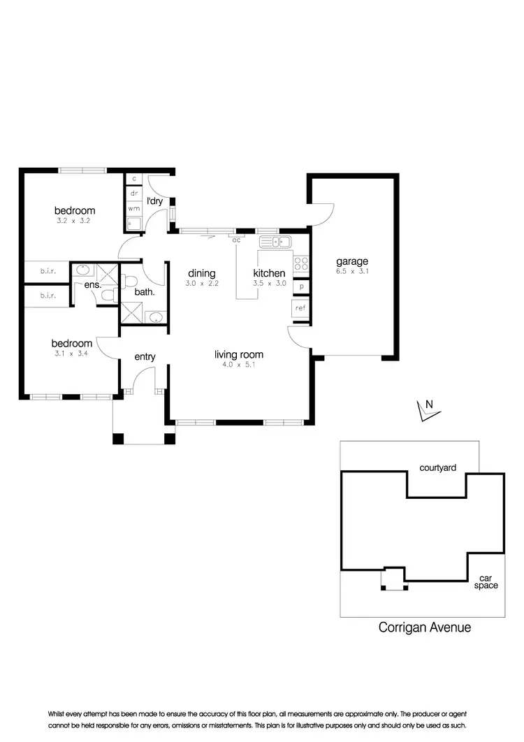 Floorplan of Homely unit listing, 77 Corrigan Avenue, Brooklyn VIC 3012