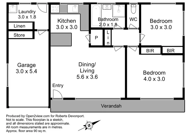 Floorplan of Homely unit listing, 3/7 Kilrush Court, Devonport TAS 7310