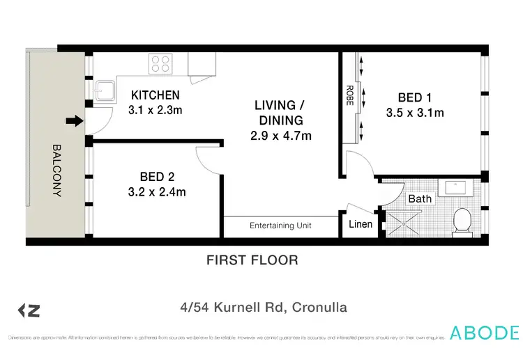 Floorplan of Homely apartment listing, 4/54 Kurnell Road, Cronulla NSW 2230
