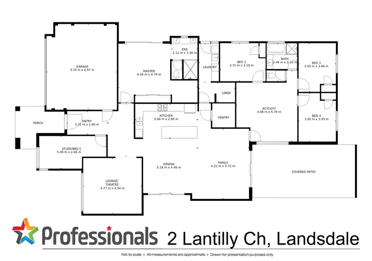 Floorplan of Homely house listing, 2 Lantilly Chase, Landsdale WA 6065