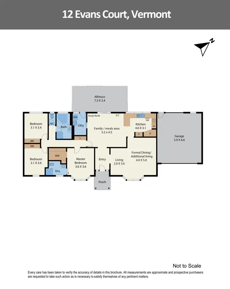 Floorplan of Homely unit listing, 12 Evans Court, Vermont VIC 3133