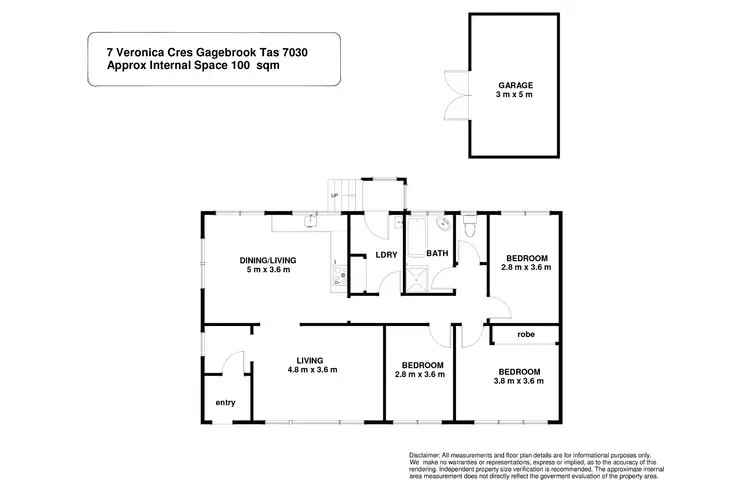 Floorplan of Homely house listing, 7 Veronica Crescent, Gagebrook TAS 7030