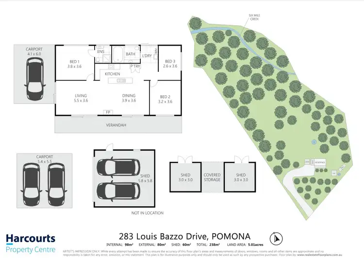 Floorplan of Homely house listing, 283 Louis Bazzo Drive, Pomona QLD 4568