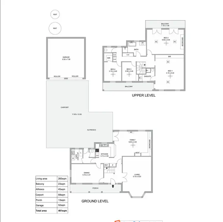 Floorplan of Homely house listing, 453 Kensington Road, Rosslyn Park SA 5072