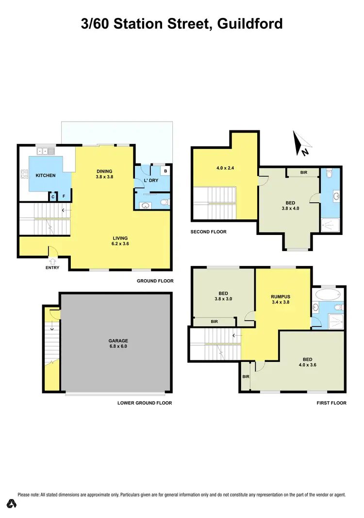Floorplan of Homely townhouse listing, 3/60 Station St, Guildford NSW 2161