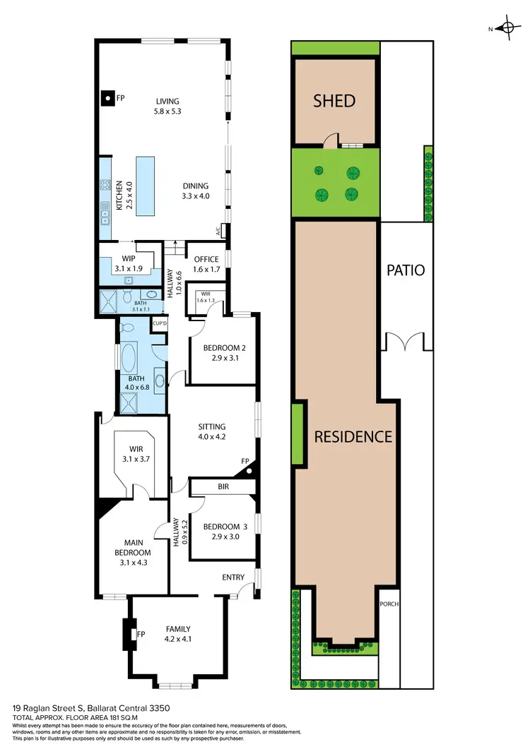Floorplan of Homely house listing, 19 Raglan Street South, Ballarat Central VIC 3350