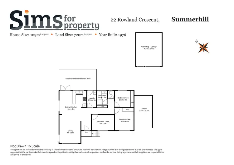 Floorplan of Homely house listing, 22 Rowland Crescent, Summerhill TAS 7250