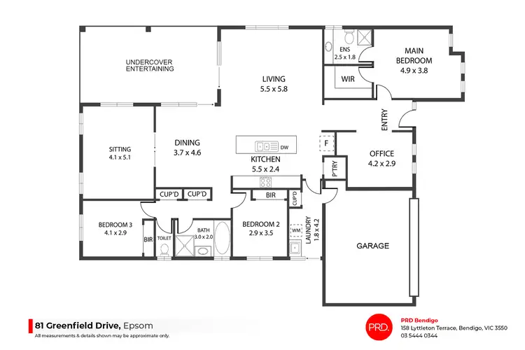 Floorplan of Homely house listing, 81 Greenfield Drive, Epsom VIC 3551