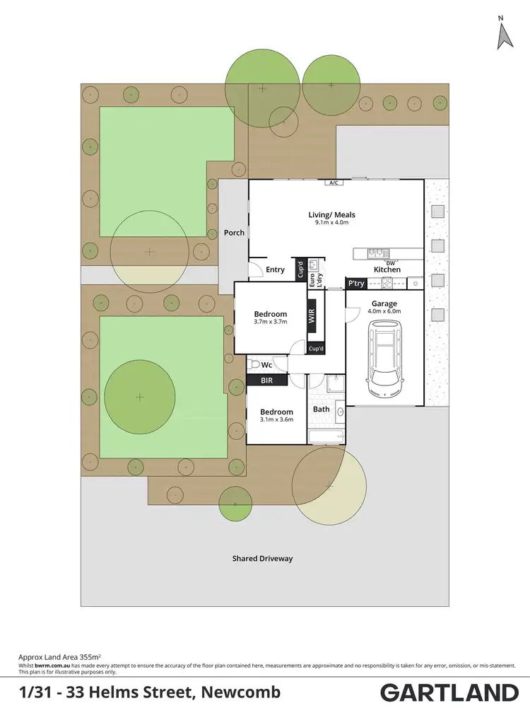 Floorplan of Homely unit listing, 1/31-33 Helms Street, Newcomb VIC 3219