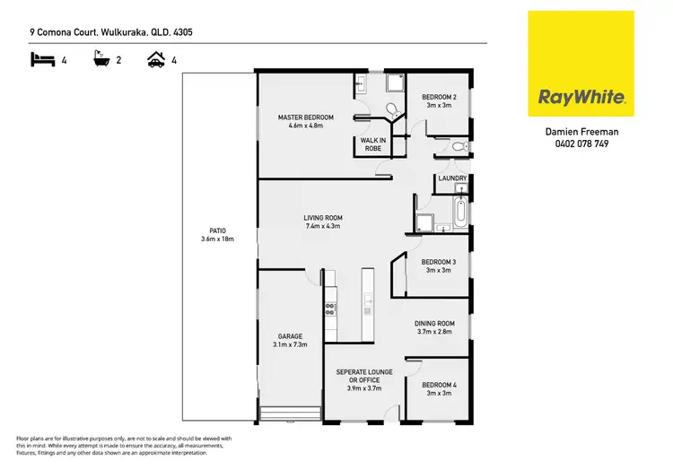 Floorplan of Homely house listing, 9 Comona Court, Wulkuraka QLD 4305