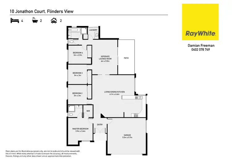 Floorplan of Homely house listing, 10 Jonathon Court, Flinders View QLD 4305