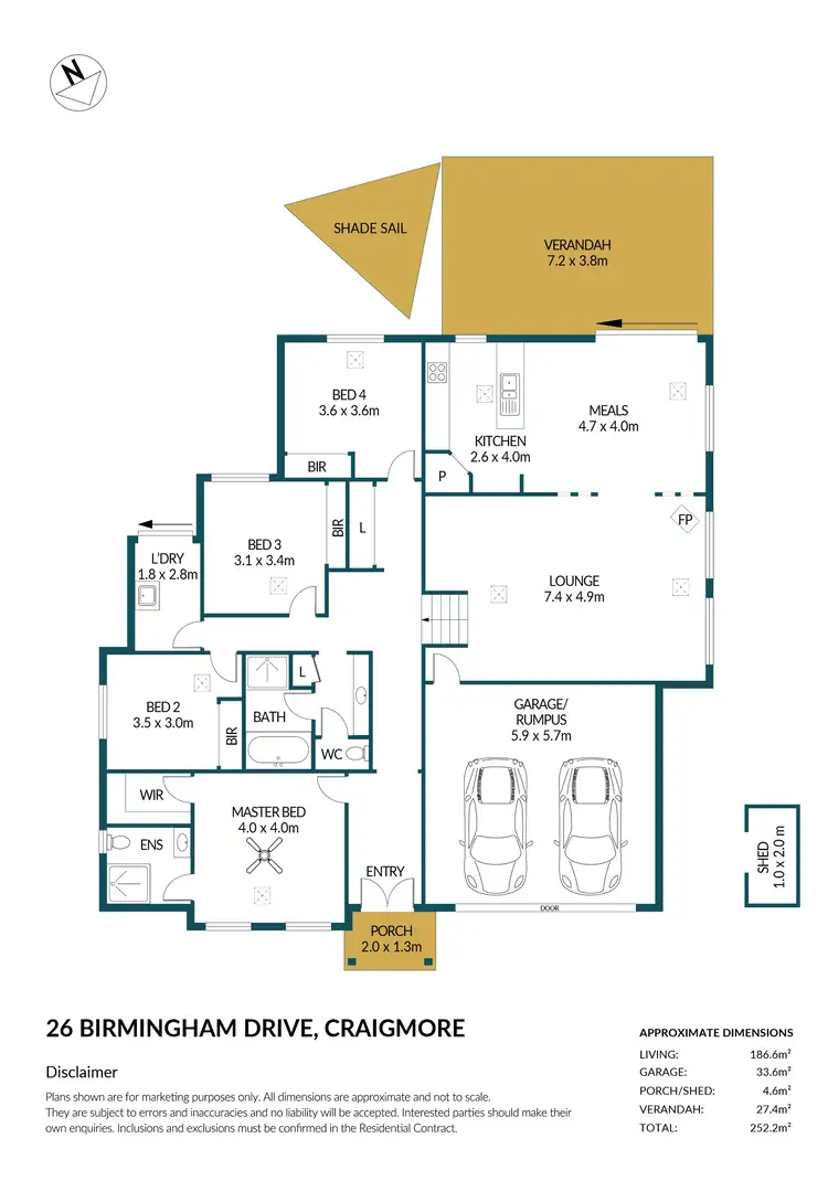 Floorplan of Homely house listing, 26 Birmingham Drive, Craigmore SA 5114