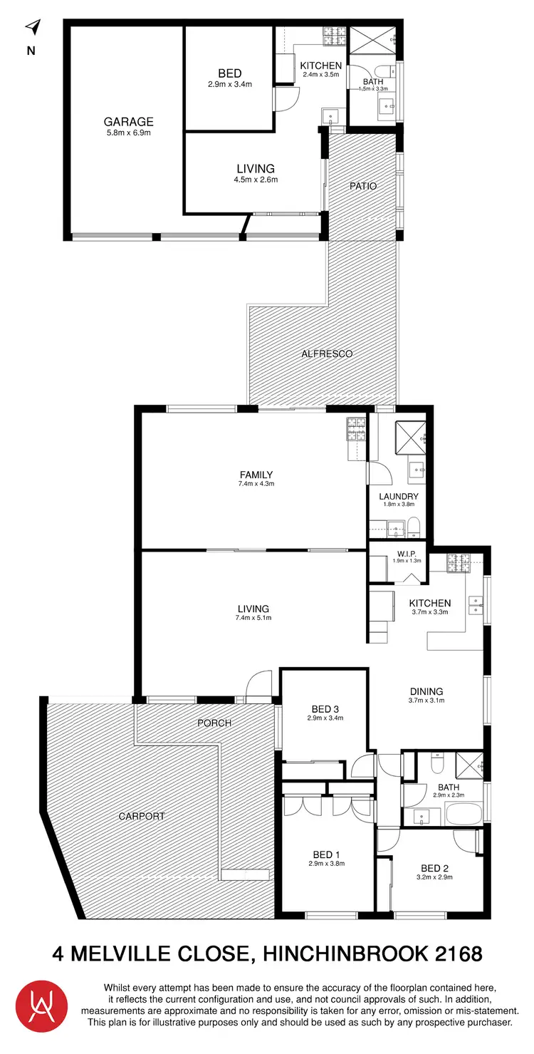 Floorplan of Homely house listing, 4 Melville Close, Hinchinbrook NSW 2168