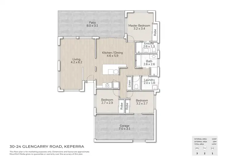 Floorplan of Homely villa listing, 30/24 Glengarry Road, Keperra QLD 4054