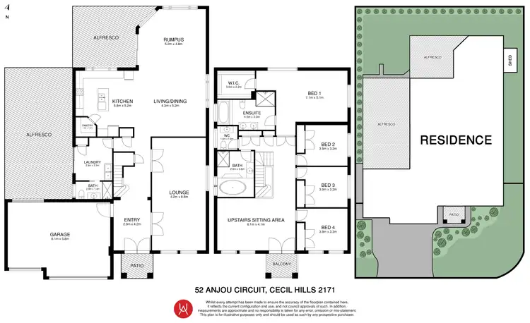Floorplan of Homely house listing, 52 Anjou Circuit, Cecil Hills NSW 2171