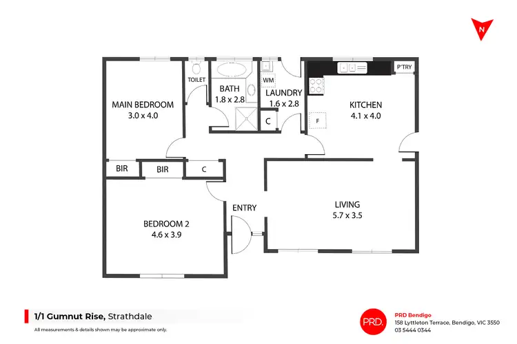 Floorplan of Homely house listing, 1/1 Gumnut Rise, Strathdale VIC 3550