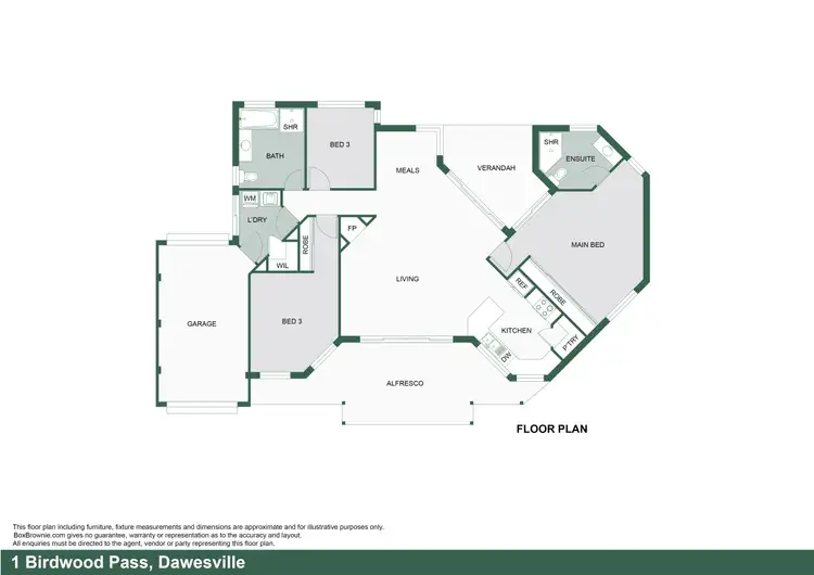 Floorplan of Homely house listing, 1 Birdwood Pass, Dawesville WA 6211