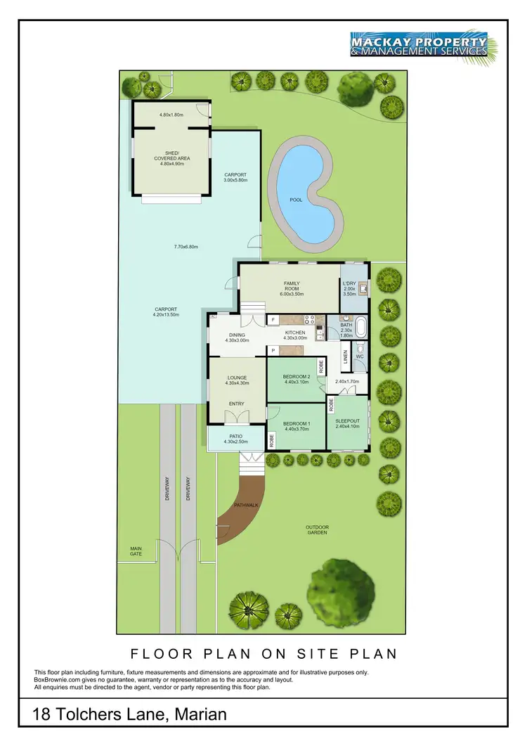 Floorplan of Homely house listing, 18 Tolchers Lane, Marian QLD 4753