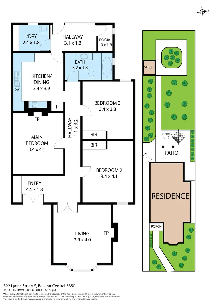 Floorplan of Homely house listing, 322 Lyons Street South, Ballarat Central VIC 3350