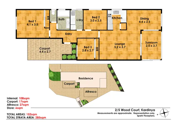 Floorplan of Homely villa listing, 2/5 Wood Court, Kardinya WA 6163