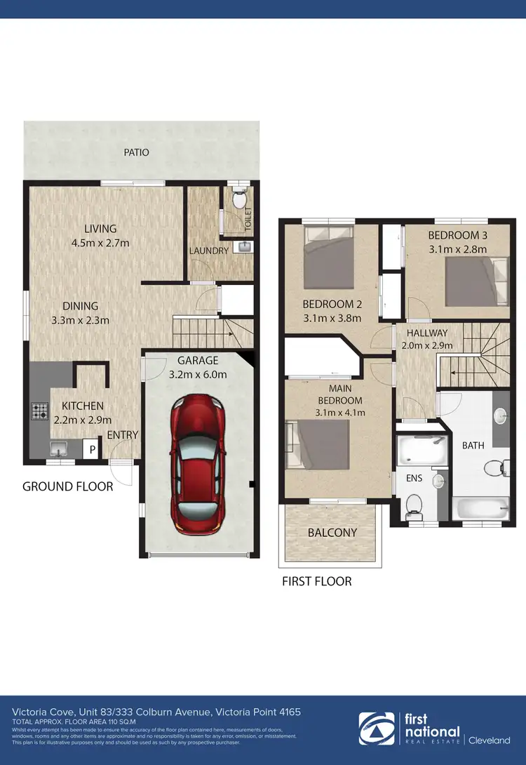 Floorplan of Homely townhouse listing, 83/333 Colburn Avenue, Victoria Point QLD 4165