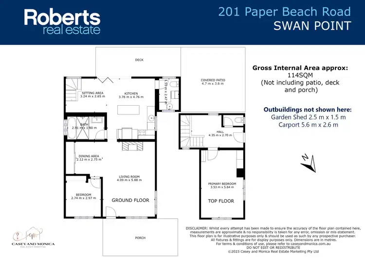 Floorplan of Homely house listing, 201 Paper Beach Road, Swan Point TAS 7275