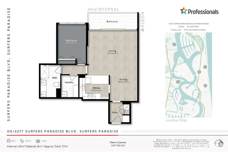 Floorplan of Homely unit listing, 5G/3277 Surfers Paradise Boulevard, Surfers Paradise QLD 4217
