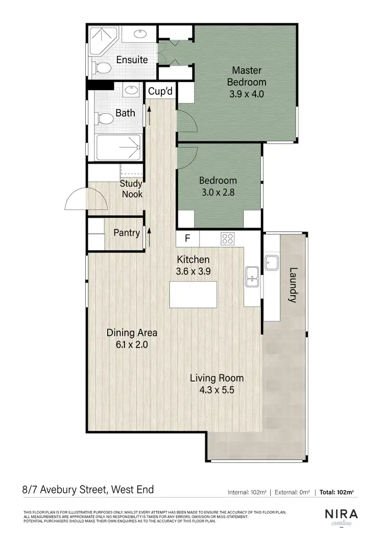Floorplan of Homely apartment listing, 8/7 Avebury Street, West End QLD 4101
