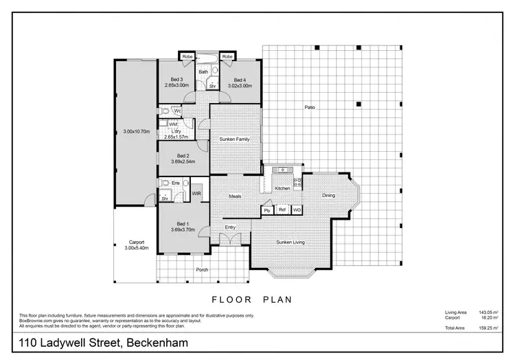 Floorplan of Homely house listing, 110 Ladywell Street, Beckenham WA 6107