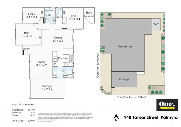 Floorplan of Homely villa listing, 94B Tamar Street, Palmyra WA 6157