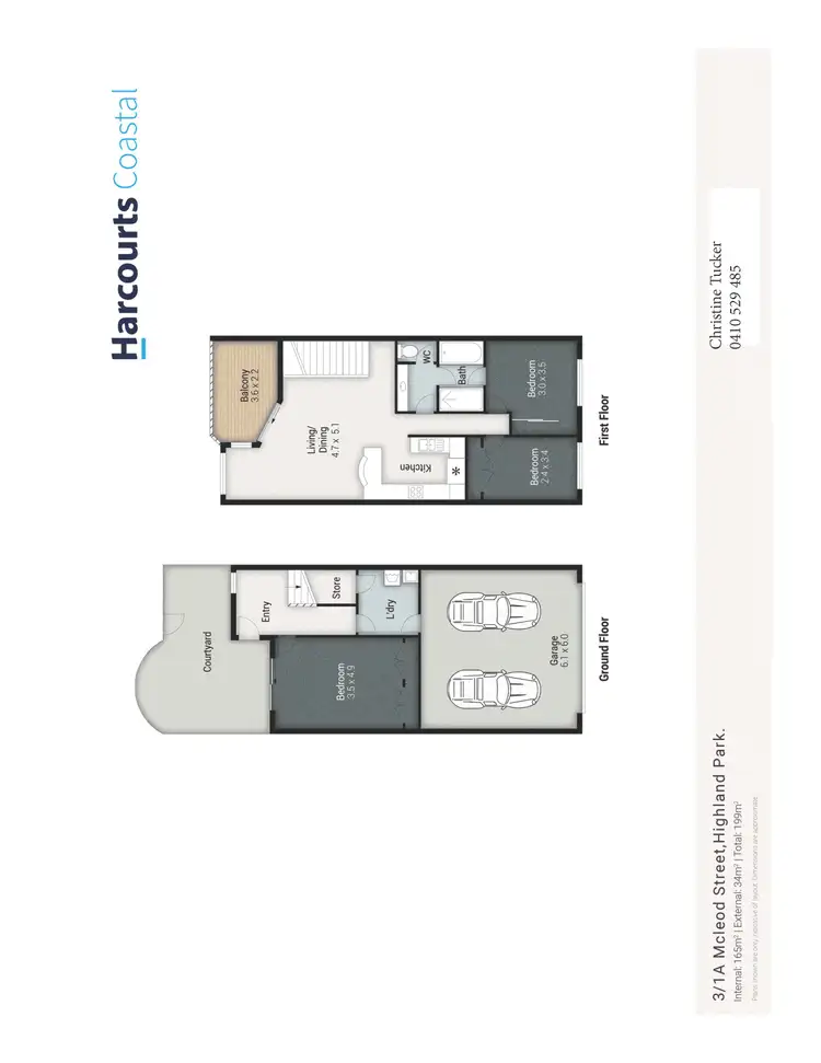 Floorplan of Homely townhouse listing, 3/1A Mcleod Street, Highland Park QLD 4211