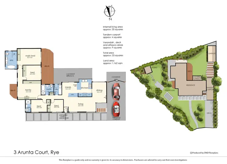 Floorplan of Homely house listing, 3 Arunta Crt, Rye VIC 3941