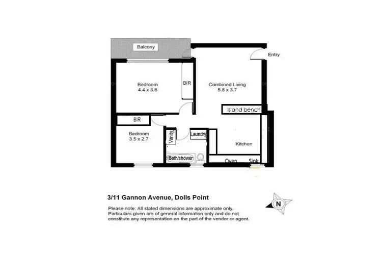 Floorplan of Homely unit listing, 3/11 Gannon Avenue, Dolls Point NSW 2219