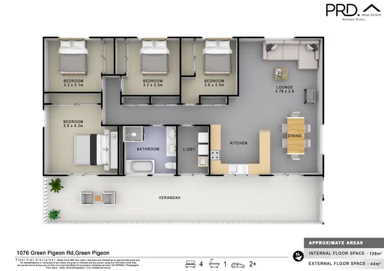 Floorplan of Homely rural property listing, 1076 Green Pigeon Road, Kyogle NSW 2474