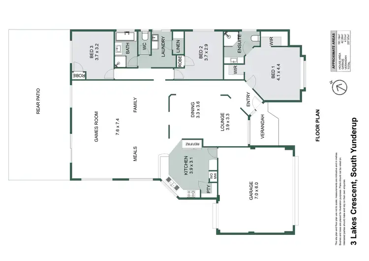 Floorplan of Homely house listing, 3 Lakes Crescent, South Yunderup WA 6208
