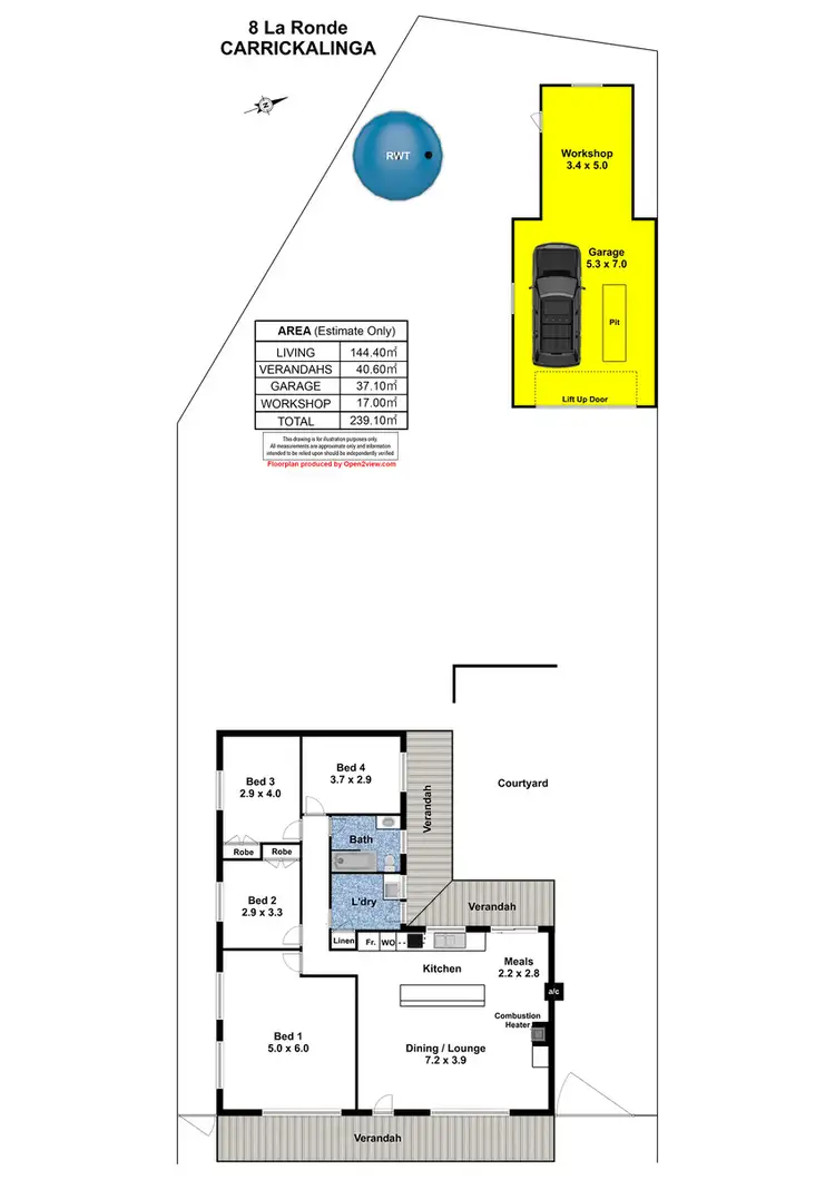 Floorplan of Homely house listing, 8 La Ronde, Carrickalinga SA 5204