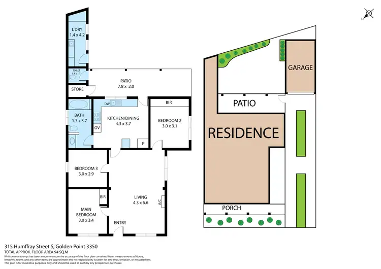 Floorplan of Homely house listing, 315 Humffray Street South, Golden Point VIC 3350